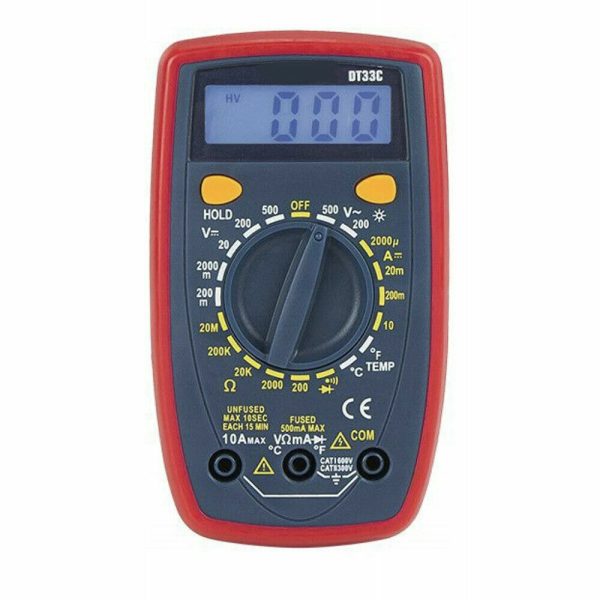 TESTER TENSIONE MULTIMETRO DIGITALE DT33 C PROFESSIONALE GARANZIA ITALIA 24 MESI